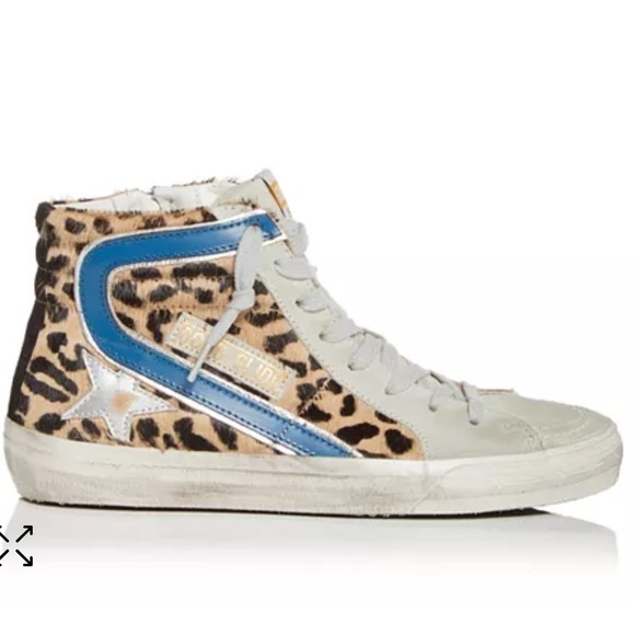 Golden goose leopard blue stripe sneaker! Only worn a few times! - Picture 7 of 9